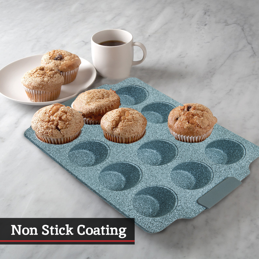 Twelve Cup Marble Effect Muffin Tray