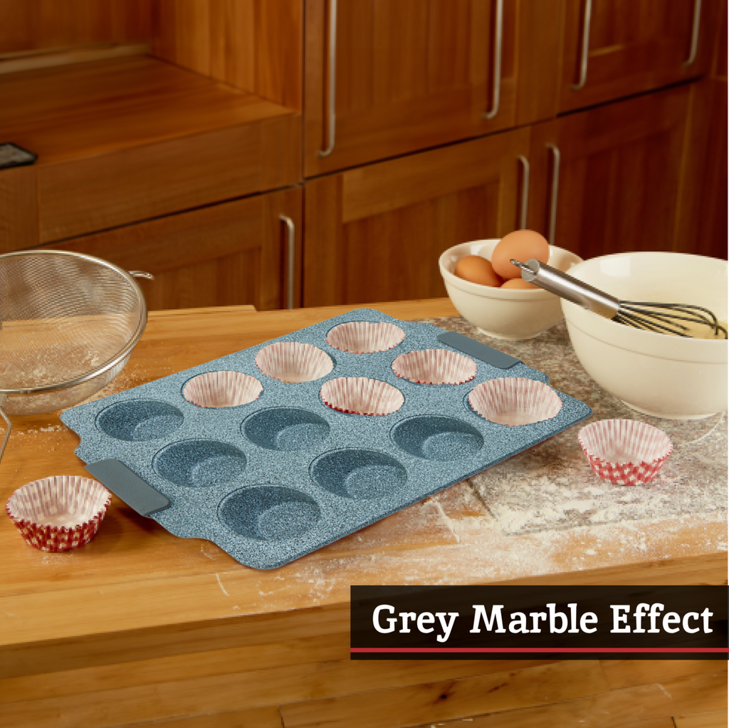 Twelve Cup Marble Effect Muffin Tray