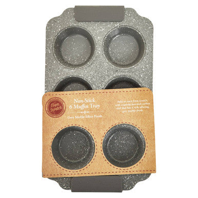 Six Cup Marble Effect Muffin Tray