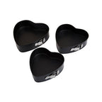 Set of Three Heart Shaped Springform Cake Tins