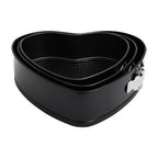 Set of Three Heart Shaped Springform Cake Tins