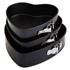 Set of Three Heart Shaped Springform Cake Tins