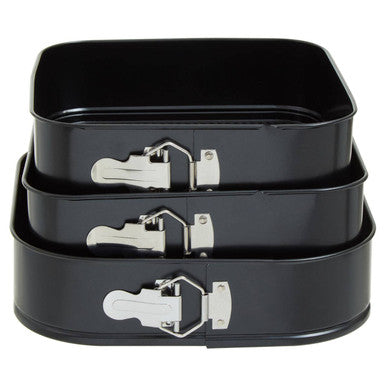 Set Of Three Non-Stick Square Cake Tins