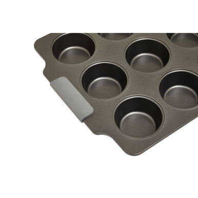 Grey Twelve Cup Muffin Tray