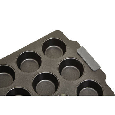 Grey Twelve Cup Muffin Tray
