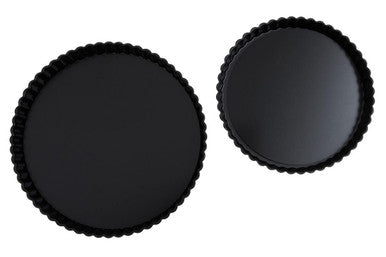 Set Of Two Fluted Flan Tins