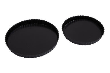 Set Of Two Fluted Flan Tins