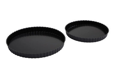 Set Of Two Fluted Flan Tins