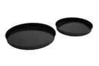 Set Of Two Fluted Flan Tins