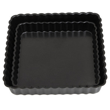 Set Of Two Fluted Quiche Flan Tins