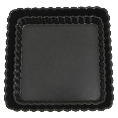 Set Of Two Fluted Quiche Flan Tins