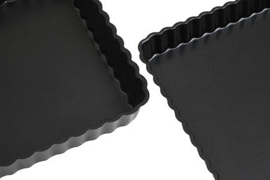 Set Of Two Fluted Quiche Flan Tins