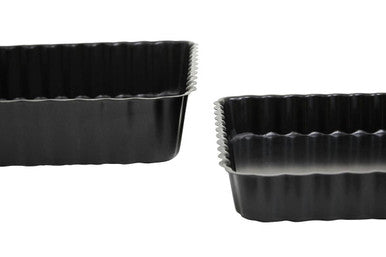 Set Of Two Fluted Quiche Flan Tins