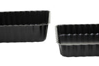 Set Of Two Fluted Quiche Flan Tins