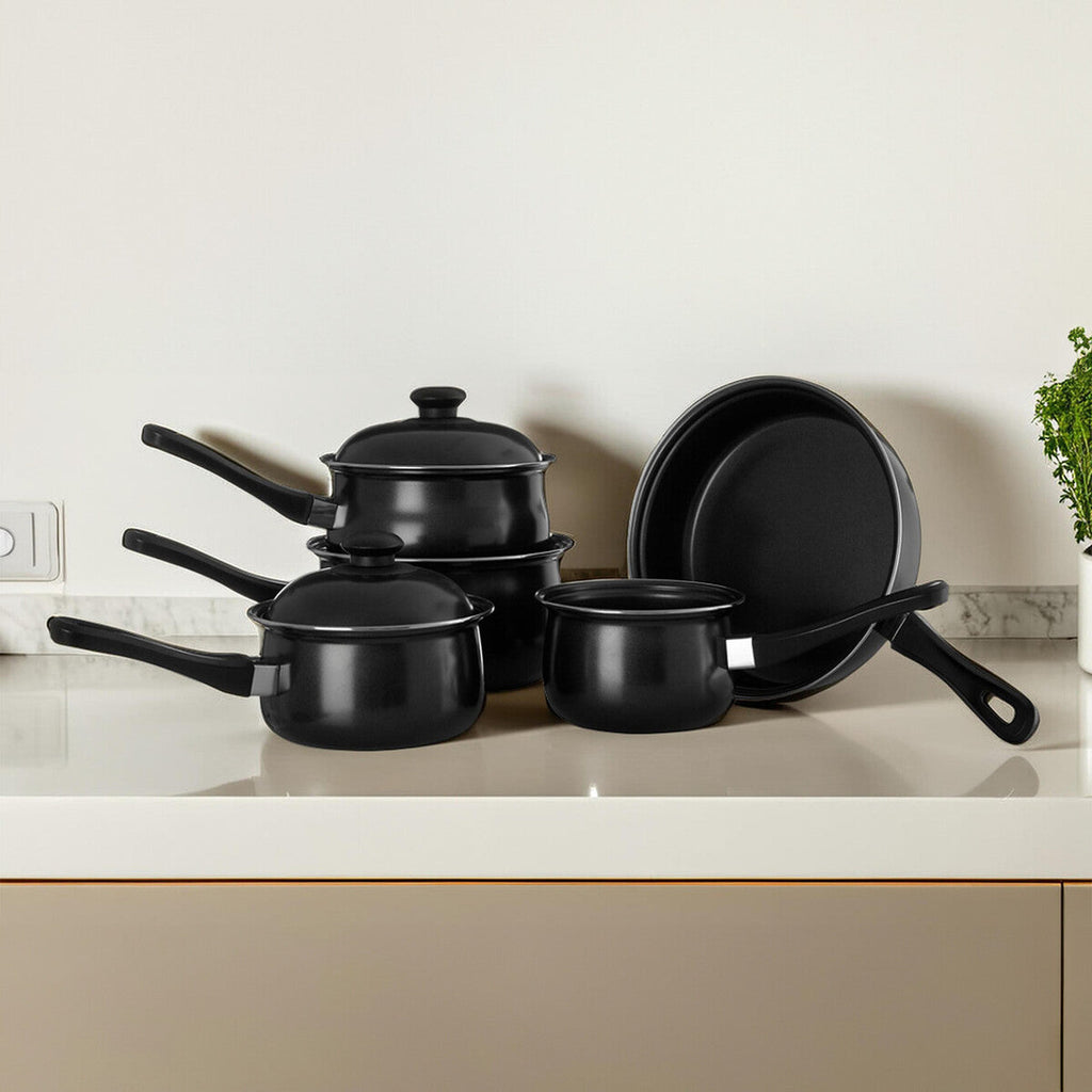 Black Non-Stick 5 Piece Cookware Set