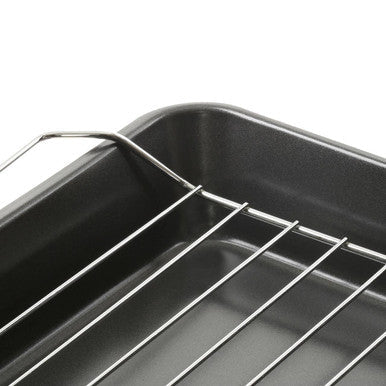 Set of Three Roasting Trays with Wire Racks