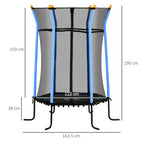 5.4FT Kids Trampoline with Enclosure Indoor Outdoor