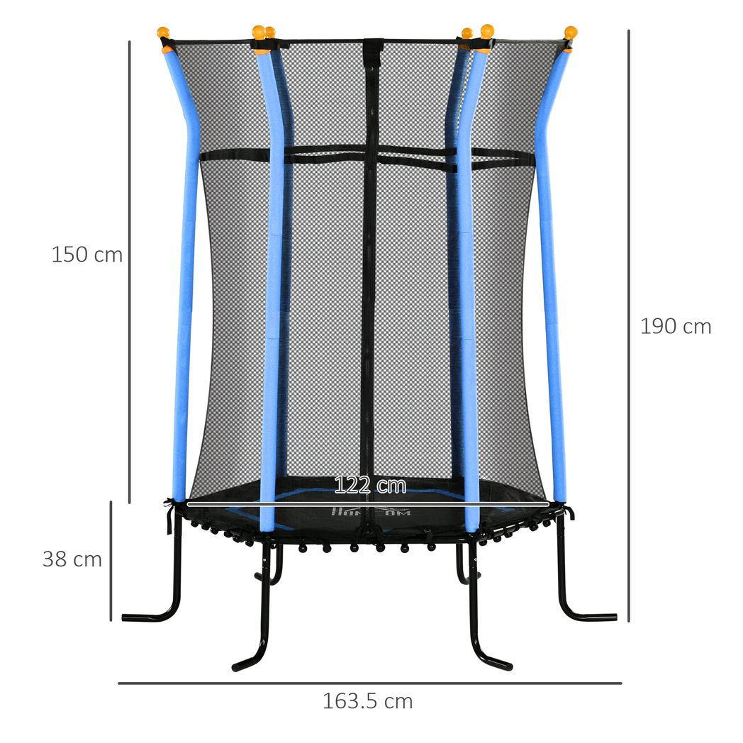 5.4FT Kids Trampoline with Enclosure Indoor Outdoor