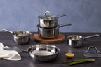 5 Piece Stainless Steel Pan Set
