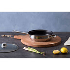 24cm Stainless Steel Non Stick Frying pan With Glass Lid