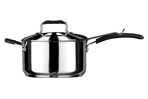 22cm Stainless Steel Chip Pan with Glass Lid and Wire Basket