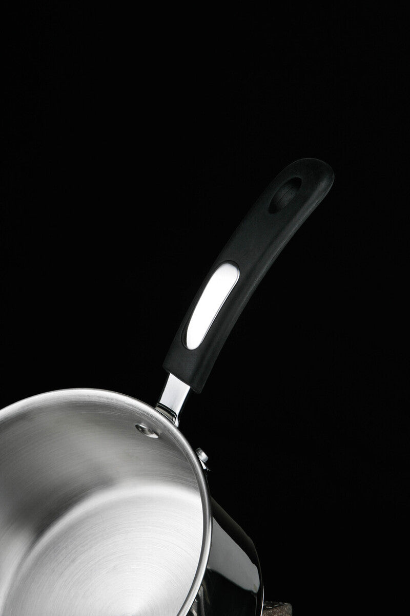 22cm Stainless Steel Chip Pan with Glass Lid and Wire Basket