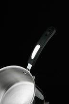 22cm Stainless Steel Chip Pan with Glass Lid and Wire Basket