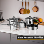6 Piece Stainless Steel Cookware Set