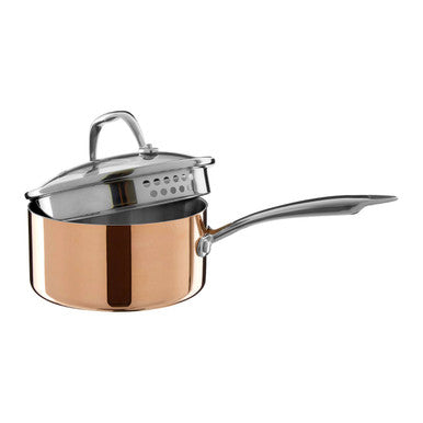 Copper Finish 16cm Saucepan with Lid