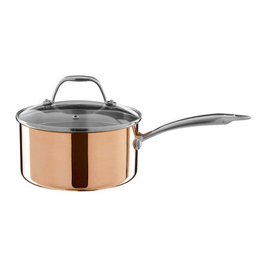 Copper Finish 18cm Saucepan with Lid