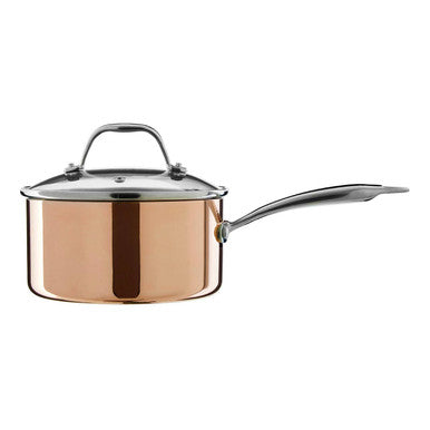 Copper Finish 18cm Saucepan with Lid