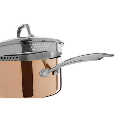 Copper Finish 18cm Saucepan with Lid