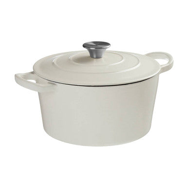 White Cast Iron 23cm Casserole Dish