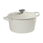 White Cast Iron 23cm Casserole Dish