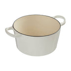 White Cast Iron 23cm Casserole Dish