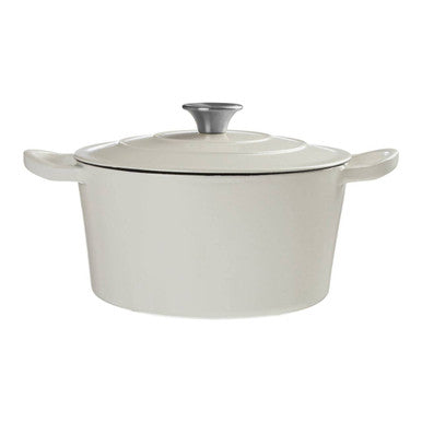 White Cast Iron 23cm Casserole Dish