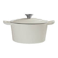 White Cast Iron 23cm Casserole Dish
