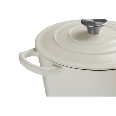 White Cast Iron 23cm Casserole Dish