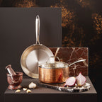 Copper Finish 24 cm Hammered Frying Pan