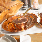 Copper Mini Saucepan Serving Dish with Lid