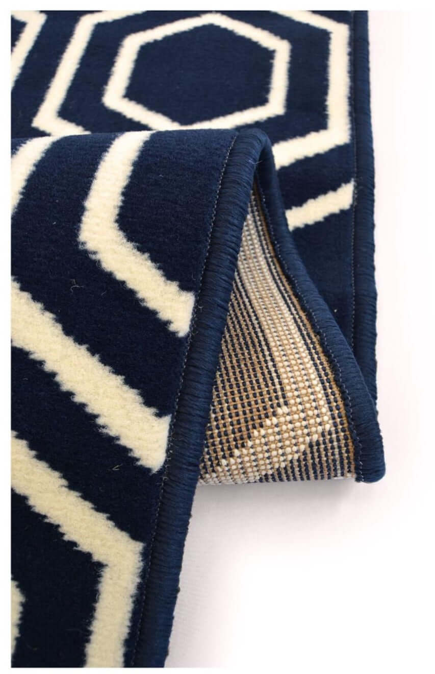 Maestro Honeycomb Navy Rug