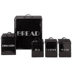 5 Piece Black Kitchen Storage Set | Easton