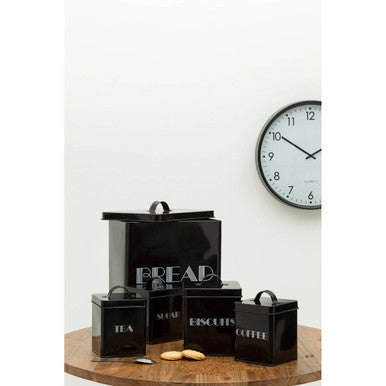 5 Piece Black Kitchen Storage Set | Easton