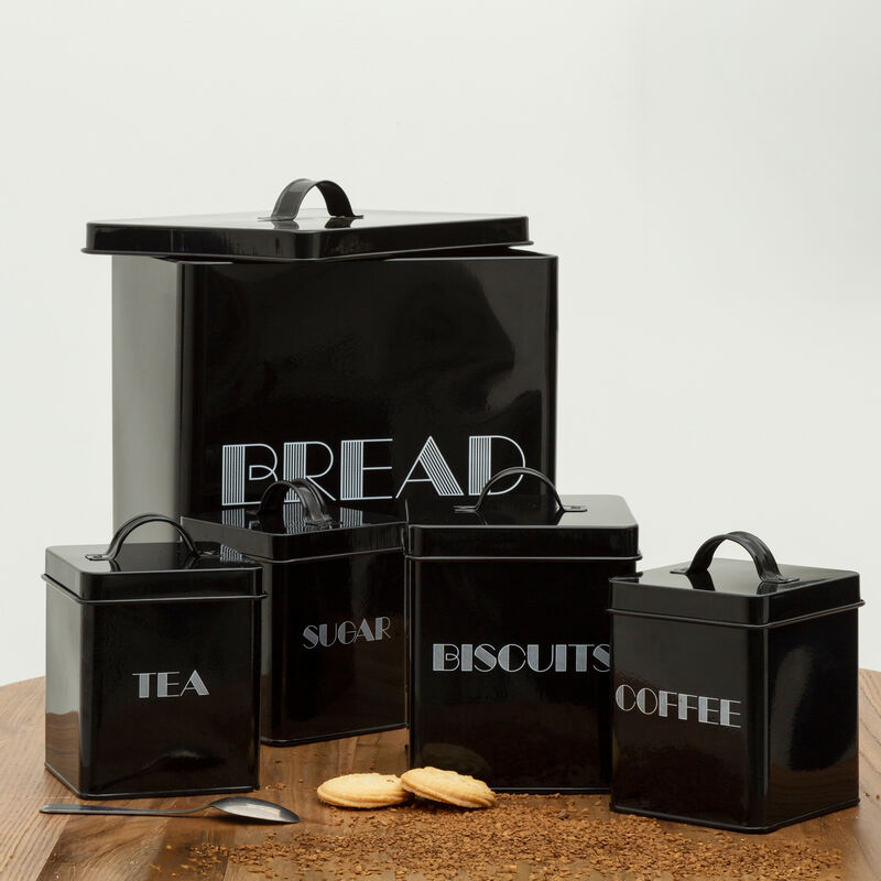 5 Piece Black Kitchen Storage Set | Easton
