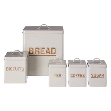 5 Piece Grey Kitchen Storage Set