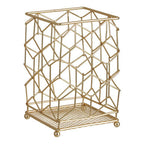 Matte Gold Geometric Utensil Holder