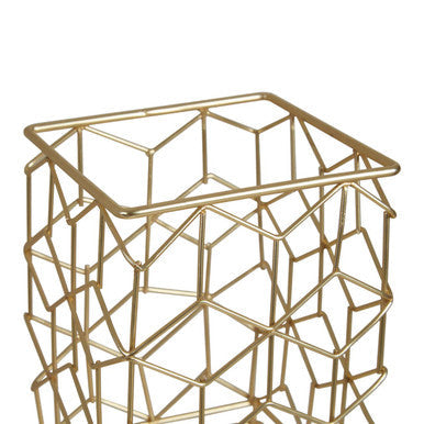 Matte Gold Geometric Utensil Holder
