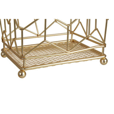 Matte Gold Geometric Utensil Holder