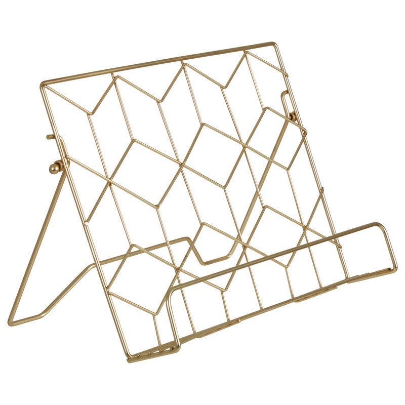 Contour Matte Gold Finish Cookbook Stand