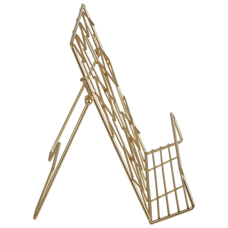 Contour Matte Gold Finish Cookbook Stand